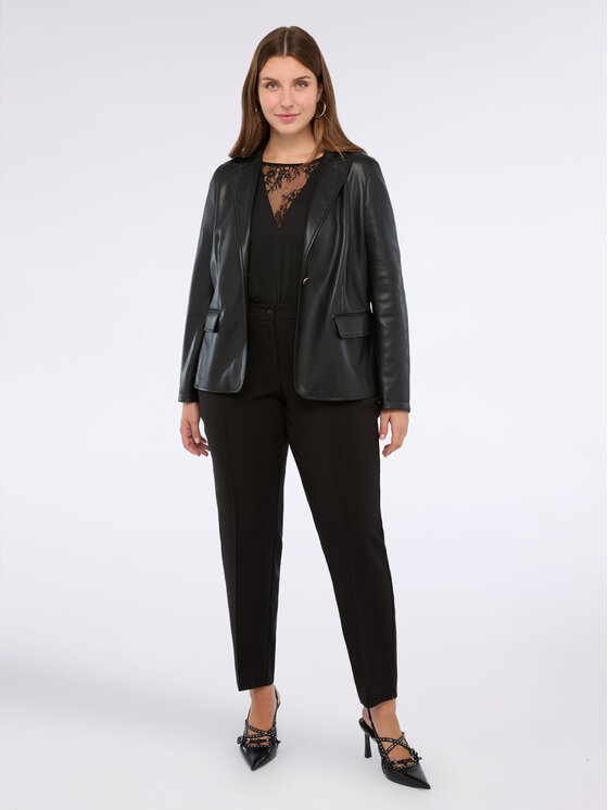 Fiorella Rubino Fiorella Rubino Giacca in similpelle R370T001255N033 Nero Regular Fit
