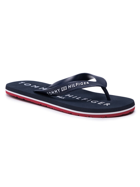 Tommy Hilfiger Tongs Hilfiger Print Beach Sandal FM0FM03382 Bleu marine