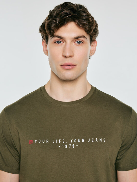 BIG STAR BIG STAR T-Shirt OLIVER Zielony Basic Fit