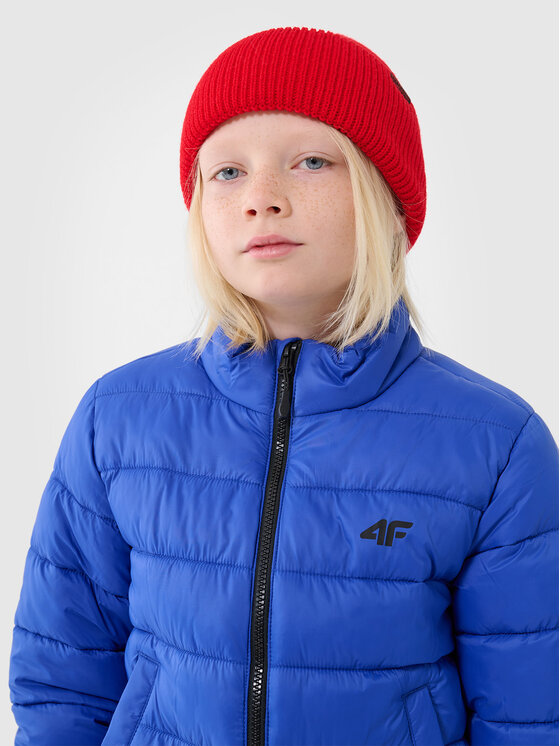 4F 4F Kurtka puchowa 4FJWSS25TDJAM520-36S Niebieski Regular Fit