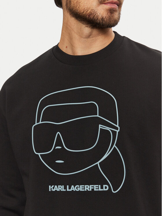 KARL LAGERFELD KARL LAGERFELD Pulóver 705176 551900 Fekete Regular Fit