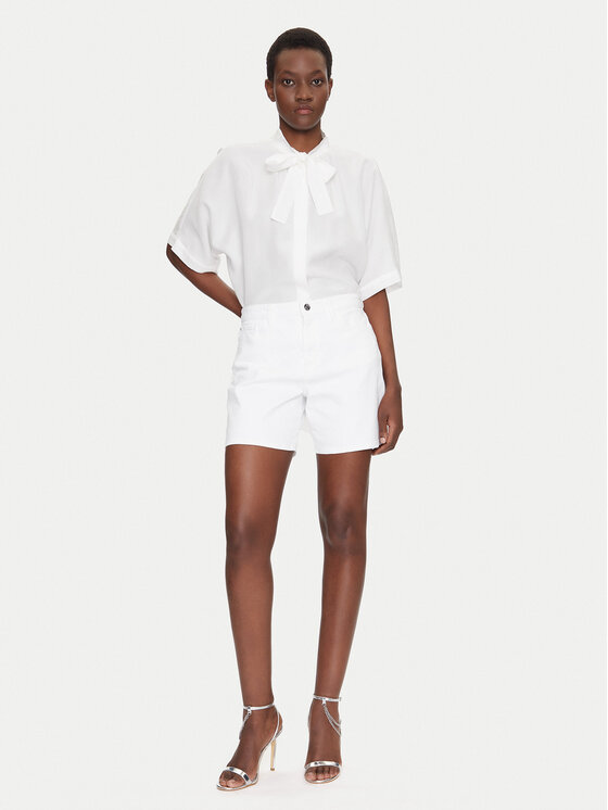 Guess Guess Дънкови шорти W5GD1A D4T50 Бял Regular Fit