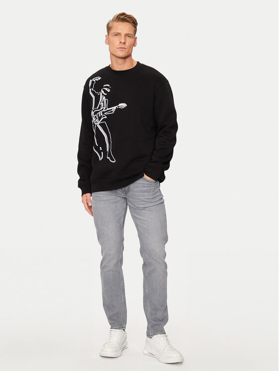 KARL LAGERFELD KARL LAGERFELD Світшот 705447 544908 Чорний Regular Fit