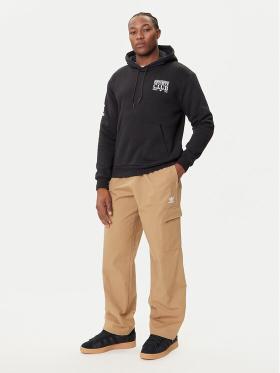 adidas adidas Spodnji del trenirke Trefoil Essentials JX3912 Bež Loose Fit