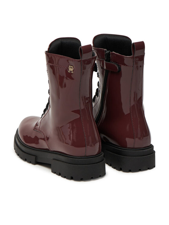 Tommy Hilfiger Tommy Hilfiger Trapper stila apavi Lace-Up Bootie T4A5-34025-0775 D Bordo