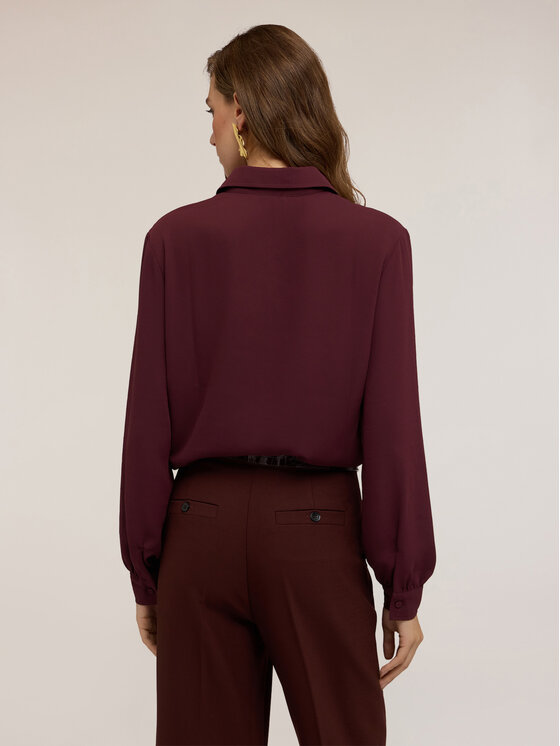 Motivi Motivi Camicia 5192Q200897N036 Bordeaux Regular Fit