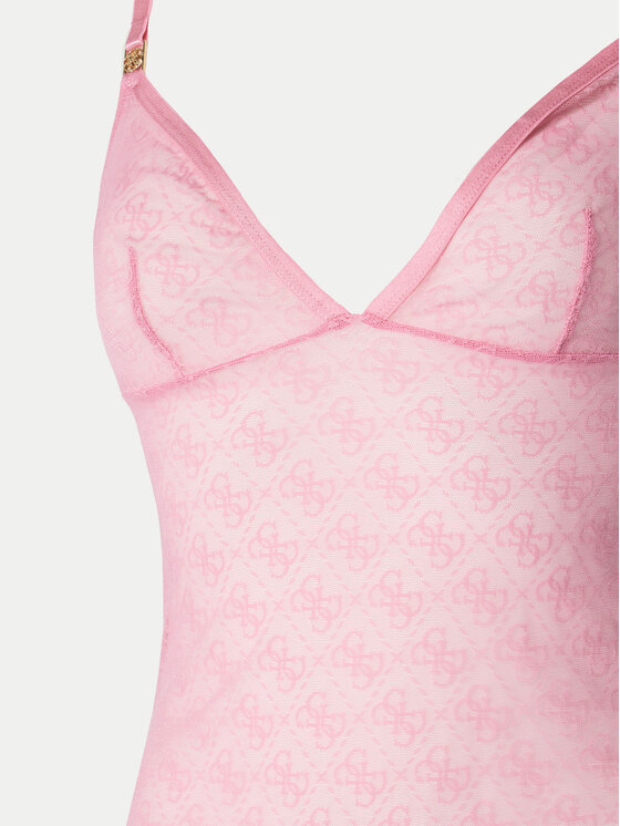 Guess Guess Camicia da notte O5RX02 KCLB0 Rosa Slim Fit