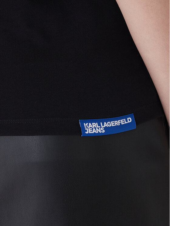 Karl Lagerfeld Jeans Karl Lagerfeld Jeans Tricou A1W17004 Negru Slim Fit
