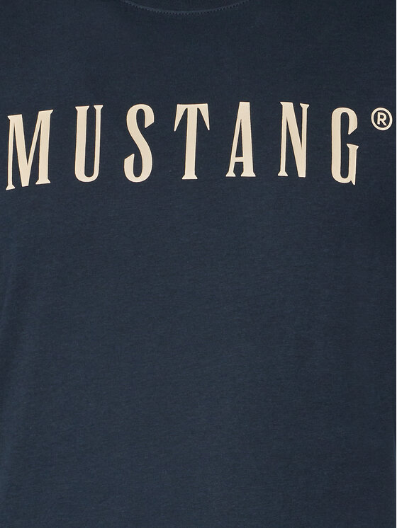 Mustang Mustang T-Shirt Austin 1014695 Granatowy Regular Fit