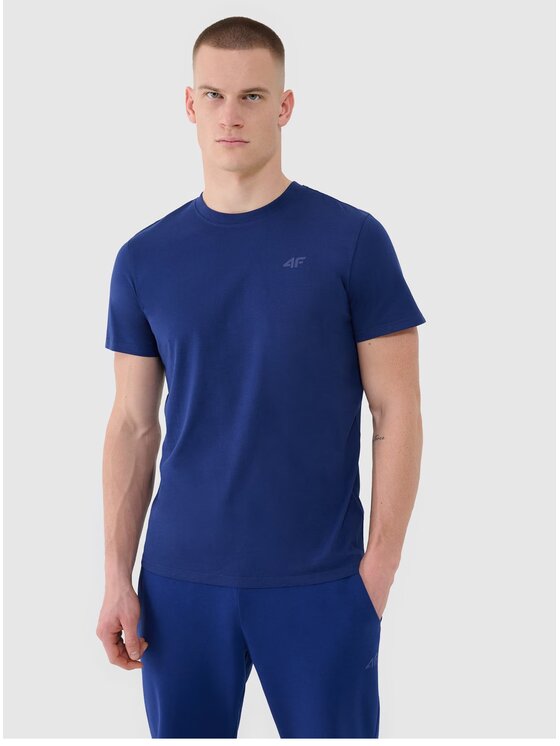4F 4F T-Shirt Z-TTSHM2256-3-K Niebieski Regular Fit