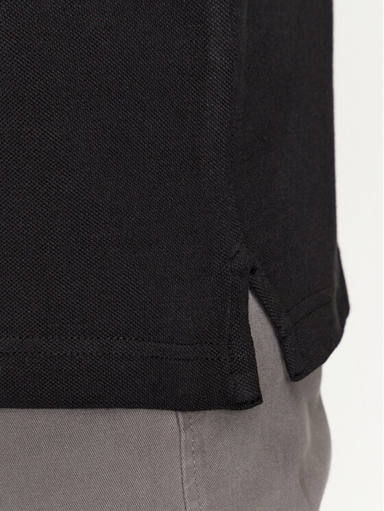 United Colors Of Benetton United Colors Of Benetton Тениска с яка и копчета 3089J3204 Черен Regular Fit