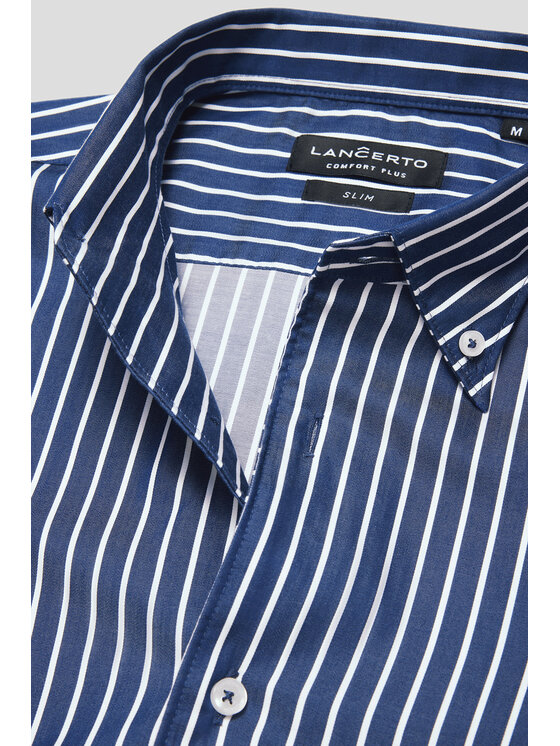 Lancerto Lancerto Koszula Hege KO073224000017 Granatowy Slim Fit
