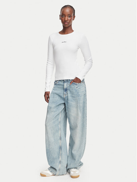 Guess Jeans Guess Jeans Halenka W6YP14 K3821 Bílá Slim Fit