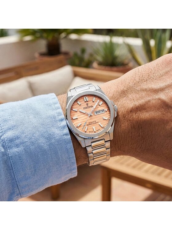 Festina Festina Zegarek F20073-7 Srebrny