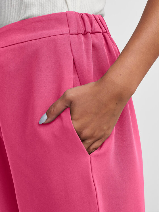 Pieces Pieces Hlače Bossy 17140744 Ružičasta Loose Fit