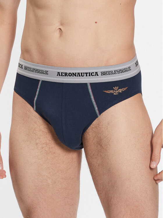 Aeronautica Militare Aeronautica Militare 2er-Set Slips AM1USL002 Dunkelblau