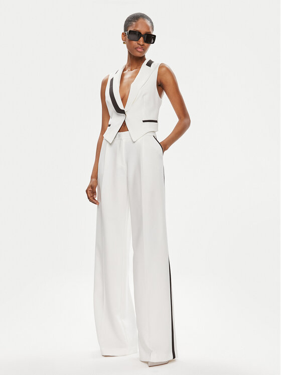 Maryley Maryley Gilet 24EB805/43BN Bianco Regular Fit