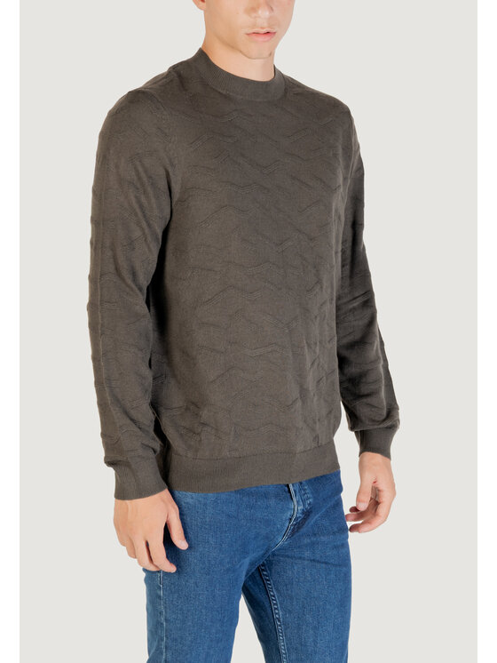 Armani Exchange Armani Exchange Sweter PULLOVER Zielony Over Fit