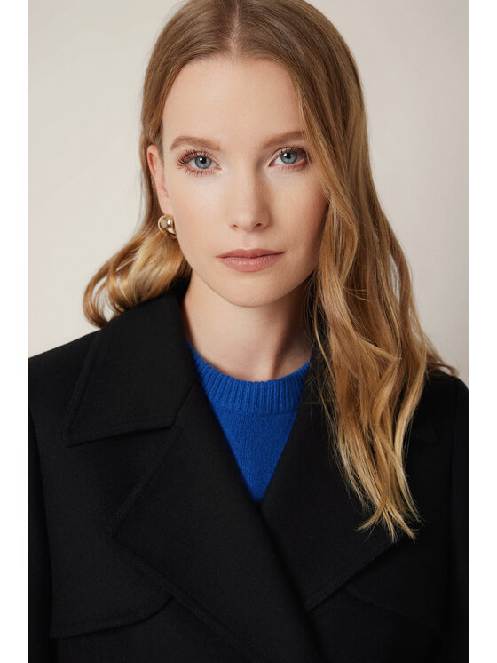 Lancerto Lancerto Płaszcz Mistelle PC073225000011 Czarny Regular Fit