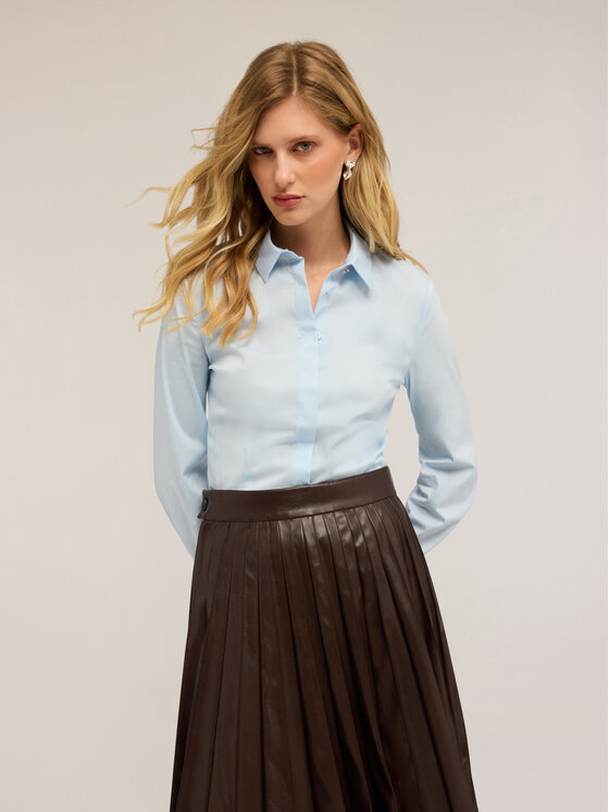 Motivi Motivi Koszula 5326Q000844N004 Turkusowy Slim Fit