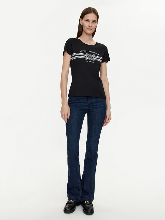 Morgan Morgan Jeans hlače 222-PKELY Mornarsko modra Straight Fit