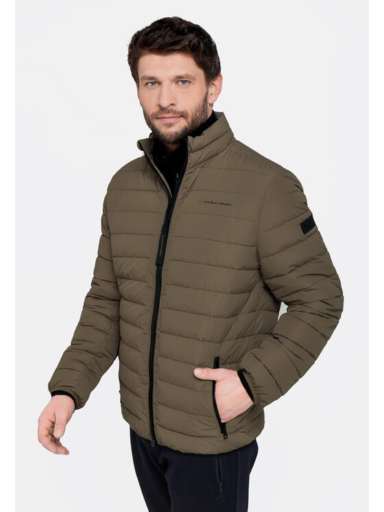 Volcano Volcano Kurtka puchowa J-BENZ Brązowy Regular Fit