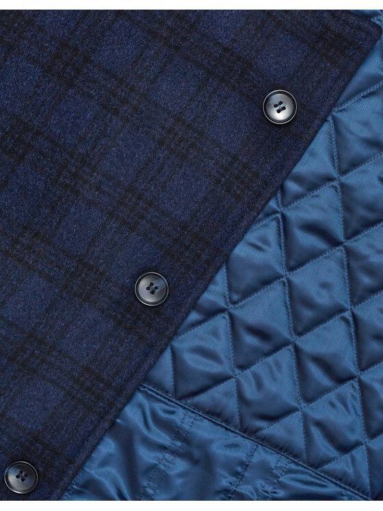Borgio Borgio Płaszcz noto Granatowy Classic Fit