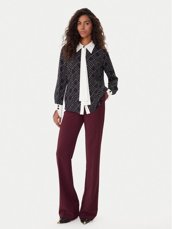 Elisabetta Franchi Elisabetta Franchi Stoffhose PA-030-46E2-V250 Dunkelrot Regular Fit