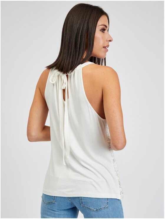 Orsay Orsay Tank top 102091001000__M Biały Regular Fit