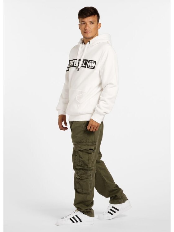 PITBULL PITBULL Bluza Bluza męska z kapturem Sherwood L Biały Regular Fit