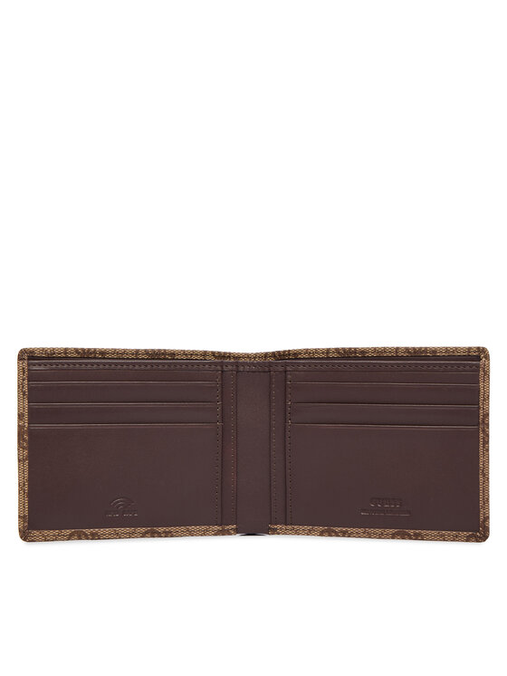 Guess Guess Голям мъжки портфейл SMMALL LEA27 Кафяв