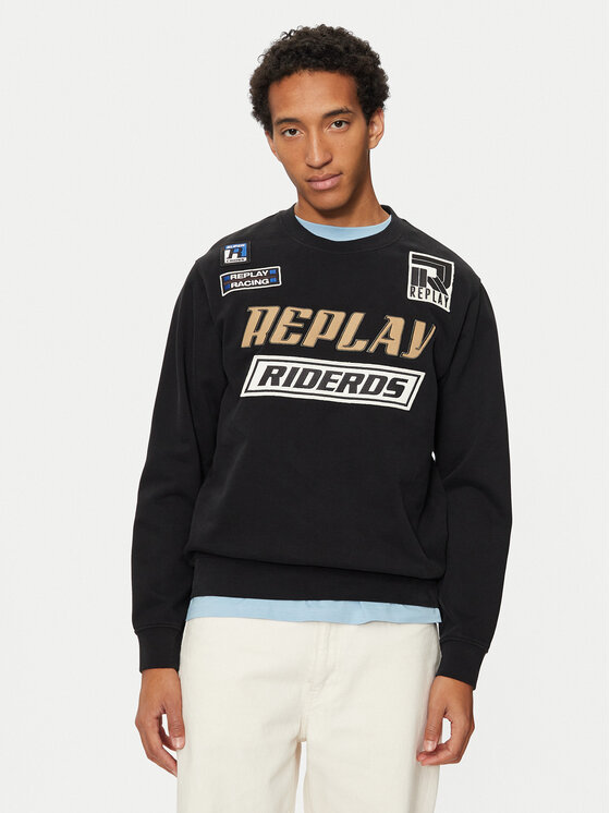 REPLAY REPLAY Pulóver M6971 .000.22890CS Fekete Regular Fit