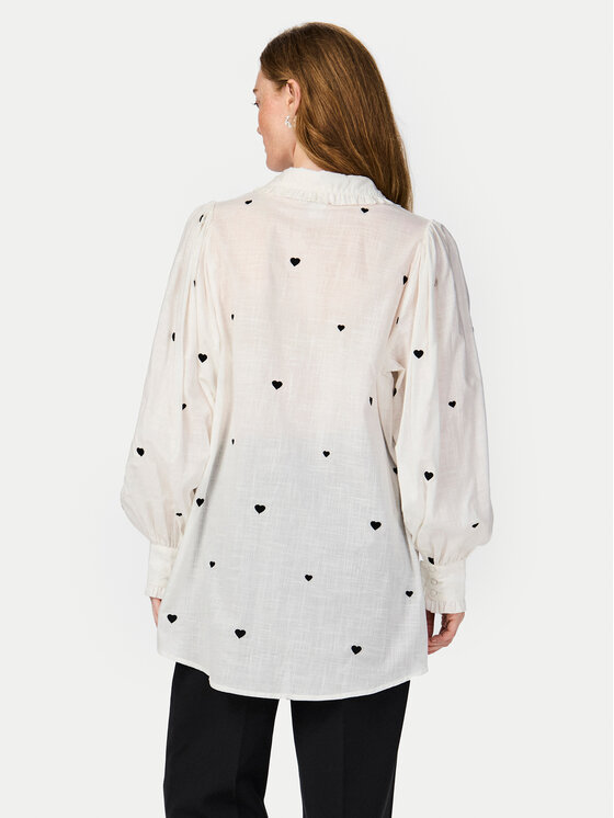 YAS YAS Košulja Heart 26027777 Bijela Regular Fit