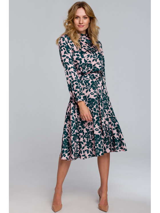 Makover Makover Vestito da giorno K084 Verde Regular Fit