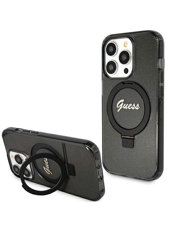 Etui na telefon Guess, Czarne, iPhone 15 Pro