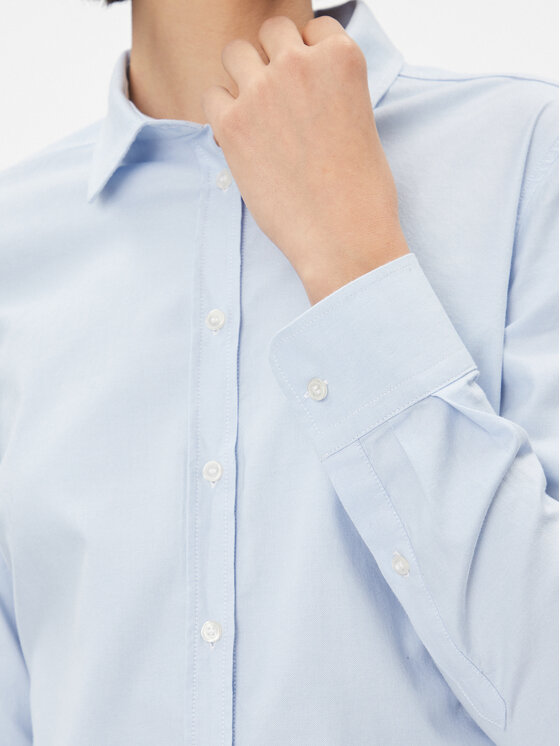 Gant Gant Koszula Slim Stretch Oxford 4300141 Błękitny Slim Fit