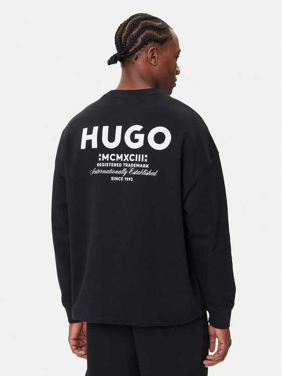HUGO HUGO Bluza Naviu 50510732 Czarny Loose Fit