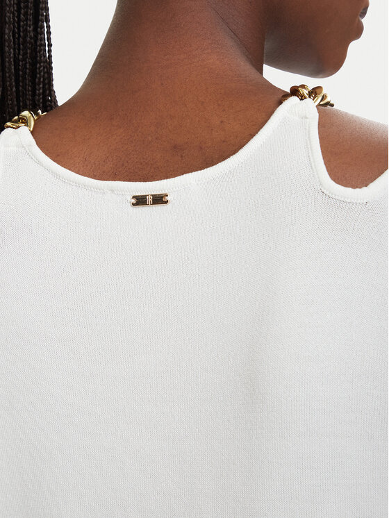 Fracomina Fracomina Vestito di maglia FJ26SD5001K56501 Crema Slim Fit