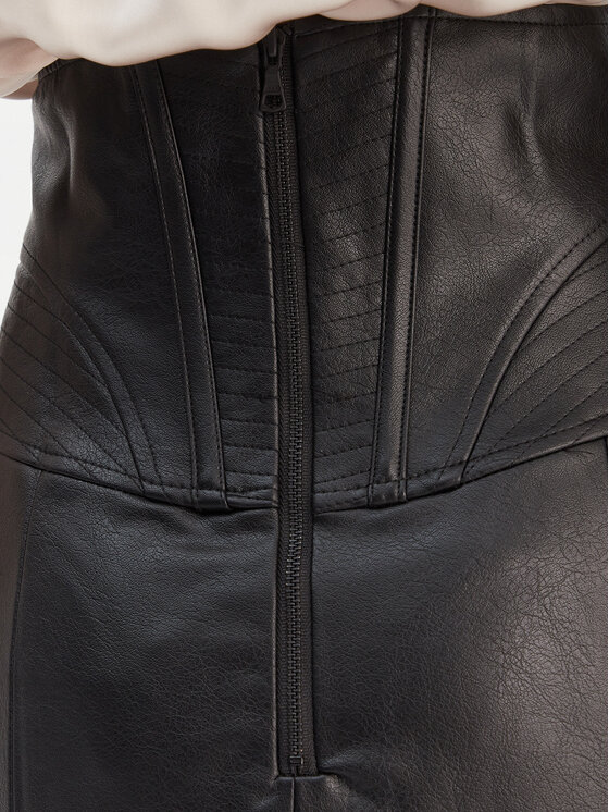 Bardot Bardot Gonna in similpelle Henley 60225SB Nero Slim Fit