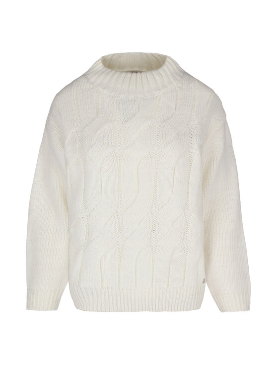 Volcano Volcano Sweter S-TAMINA Biały Regular Fit