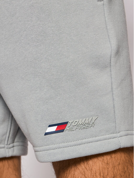 Tommy Hilfiger Tommy Hilfiger Sporta šorti Logo Fleece MW0MW17234 Pelēks Regular Fit