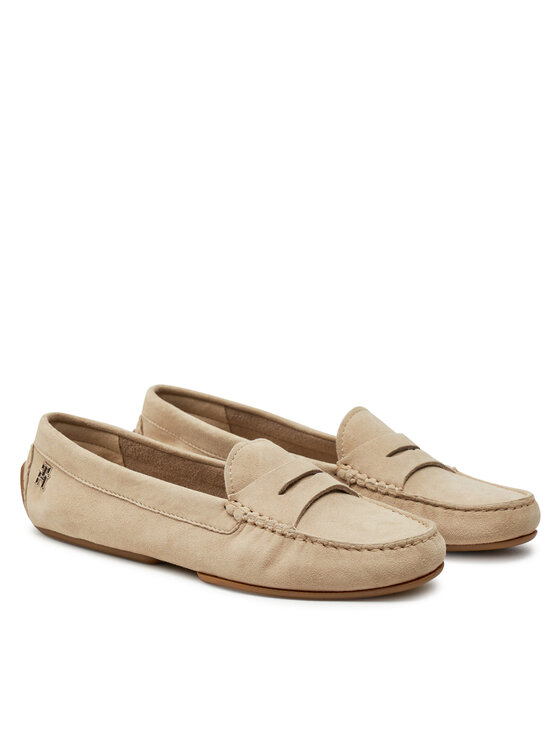 Tommy Hilfiger Tommy Hilfiger Μοκασίνια Th Suede Driver Loafer FW0FW08563 Μπεζ