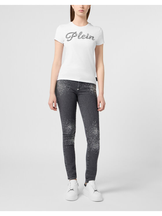 PHILIPP PLEIN PHILIPP PLEIN T-shirt 31071 Bianco Skin Tight Fit