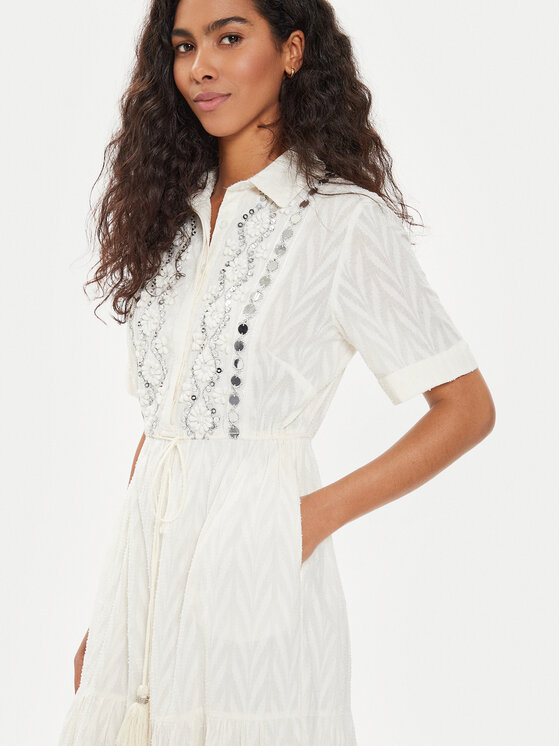LOLA CASADEMUNT lola_casademunt Sommerkleid LS2416074 Écru Regular Fit