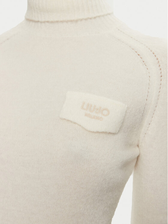 Liu Jo Liu Jo Rollkragenpullover WF4363 MA49P Écru Regular Fit