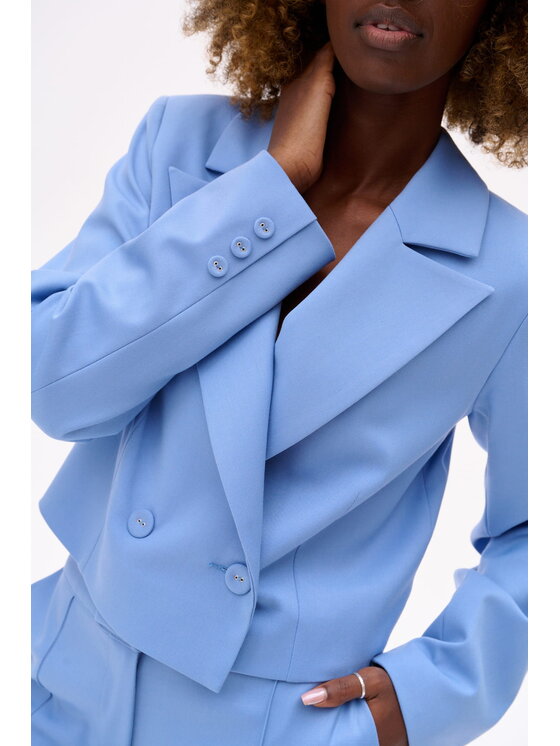 blue shadow blue shadow Marynarka Demi Niebieski Regular Fit