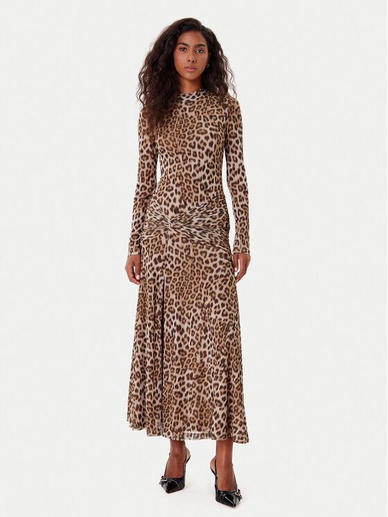 Bardot Bardot Koktejlové šaty Lea Printed 58853DB8 Hnedá Regular Fit