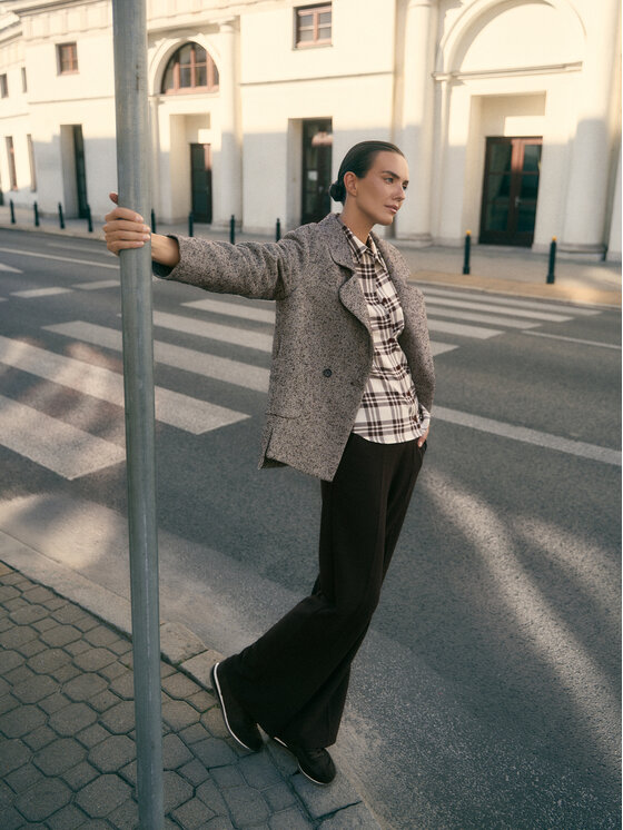 KMX KMX Koszula 504530005 Brązowy Straight Fit