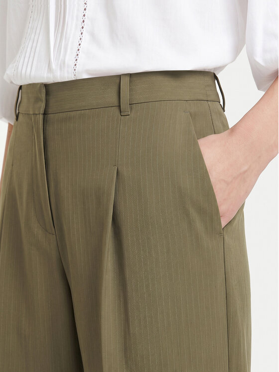 BOSS BOSS Pantaloni di tessuto Tiana17 50564491 Verde Relaxed Fit