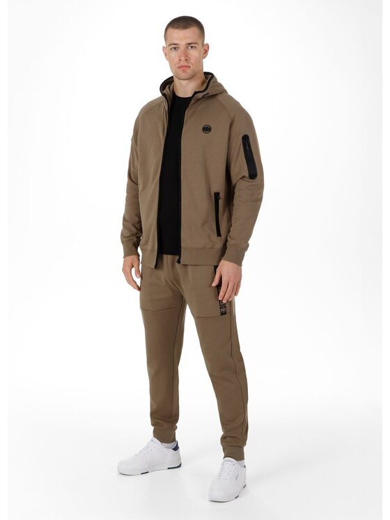 PITBULL PITBULL Bluza Hermes Brązowy Regular Fit